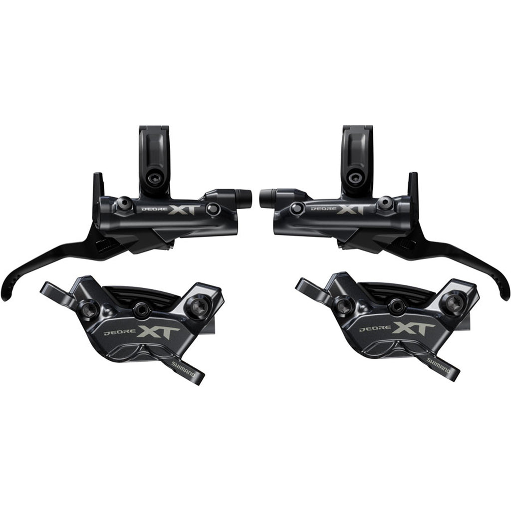 Deore XT M8200/8220 Disc Brake Upgrade Kit - Right and Left BL-M8200 Levers, Post Mount, Front and Rear BR-M8220 4-Piston Calipers