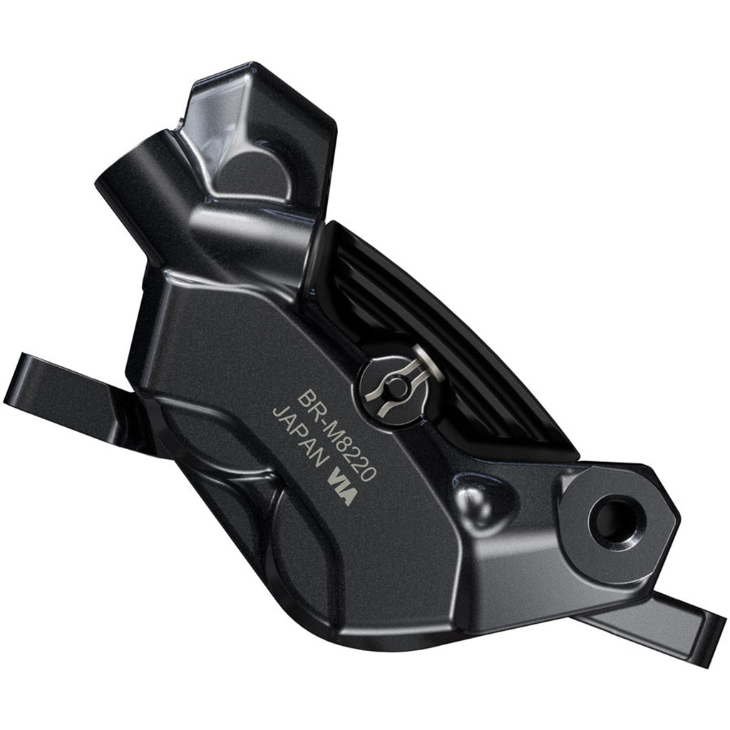 Deore XT BR-M8220 Enduro Disc Brake Caliper - Front or Rear, Post Mount, 4-Piston, Includes P04C-MF Finned Metal Pads
