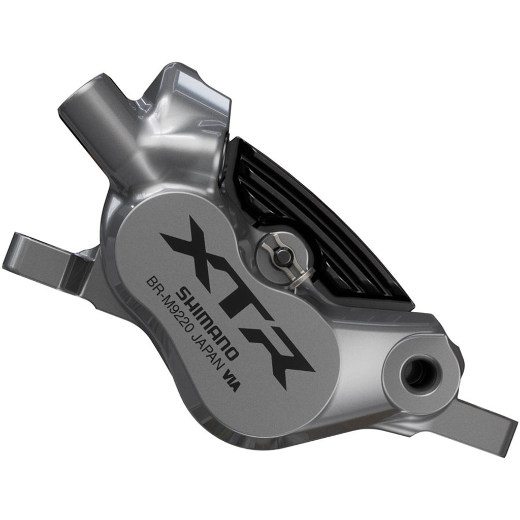 XTR BR-M9220 Enduro Disc Brake Caliper - Front or Rear, Post Mount, 4-Piston, Includes P04C-MF Finned Metal Pads