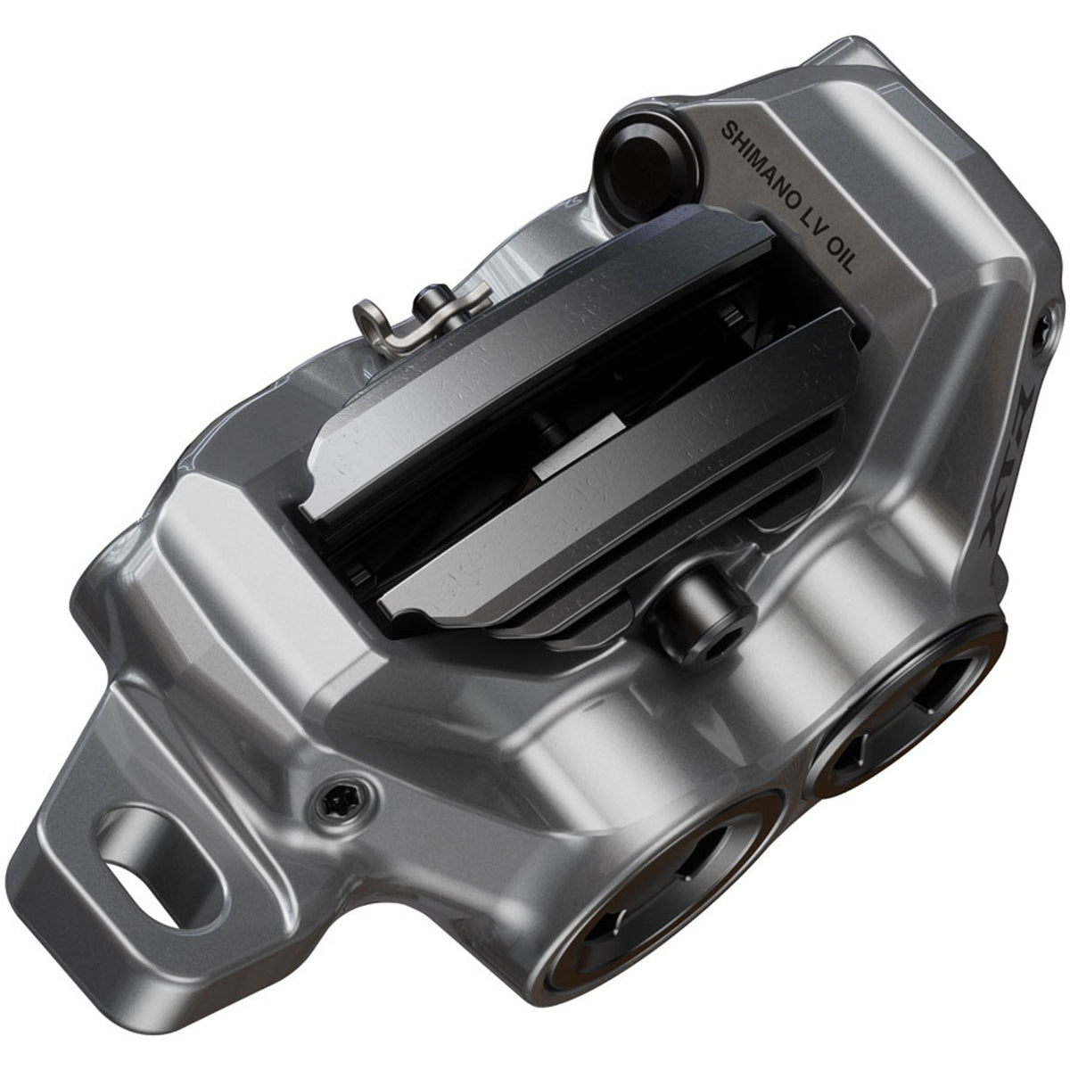 XTR BR-M9220 Enduro Disc Brake Caliper - Front or Rear, Post Mount, 4-Piston, Includes P04C-MF Finned Metal Pads