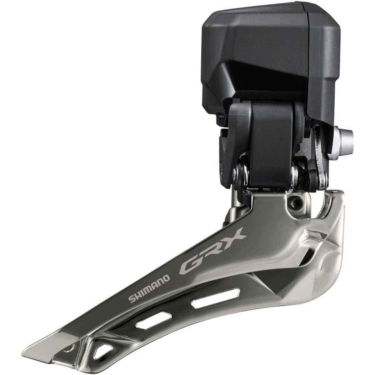 GRX FD-RX825 Di2 Front Derailleur - 2x12-Speed, Braze-on, Down Swing, For 46-48t Max, Black/Silver